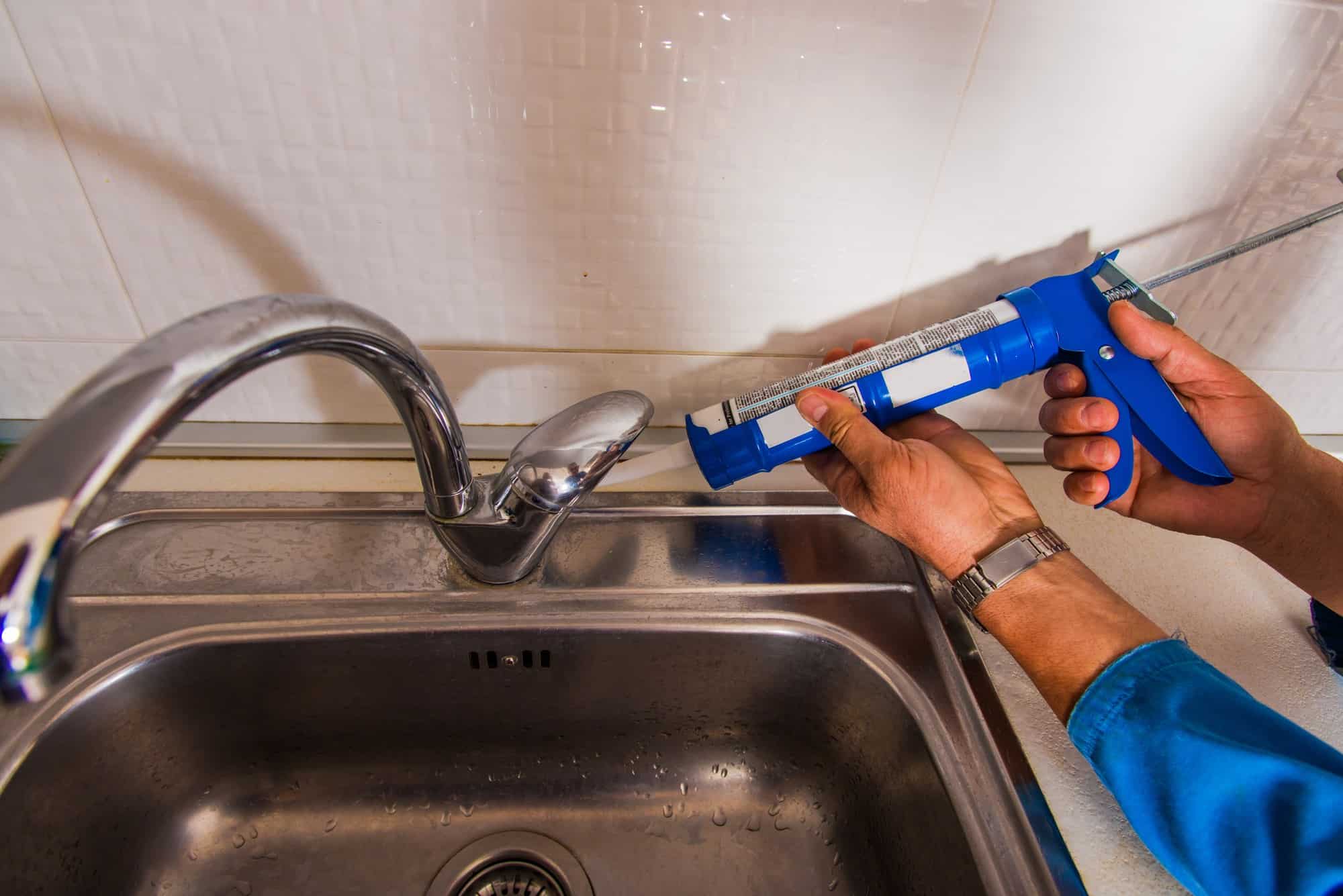 How To Seal Kitchen Faucet Base